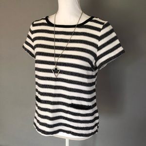 New York & Co metallic striped top